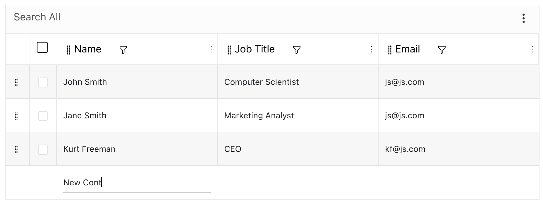 How To Create A Data Input Grid In React